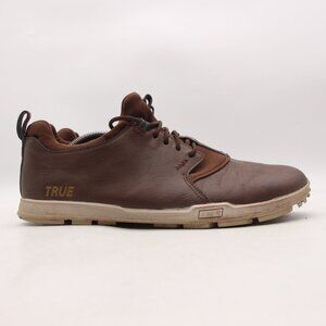 TRUE Linkswear Original 1.2 Golf Shoe Men's 13 Brown Leather Low Spikeless